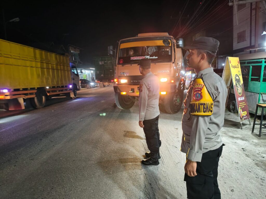 Personel Polsek Air Putih Gelar Patroli Malam, Antisipasi Gangguan Kamtibmas Sasaran Balap Liar, Begal Dan Tawuran   